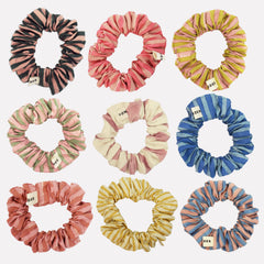 Cotton Mini Scrunchie Duo | Green Mix