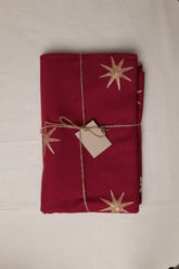 Merlot and Gold Star Tablecloth