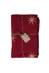 Merlot and Gold Star Tablecloth