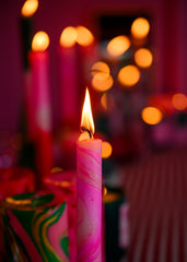 Velas cónicas sumergidas a mano de Oxfordshire