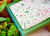 Pink & Green Splatter Print Tablecloth