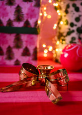 Brass Bow Candle Holders