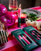 Pink & Red Stripe Tablecloth