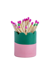 Half Colour Match Stick Pot
