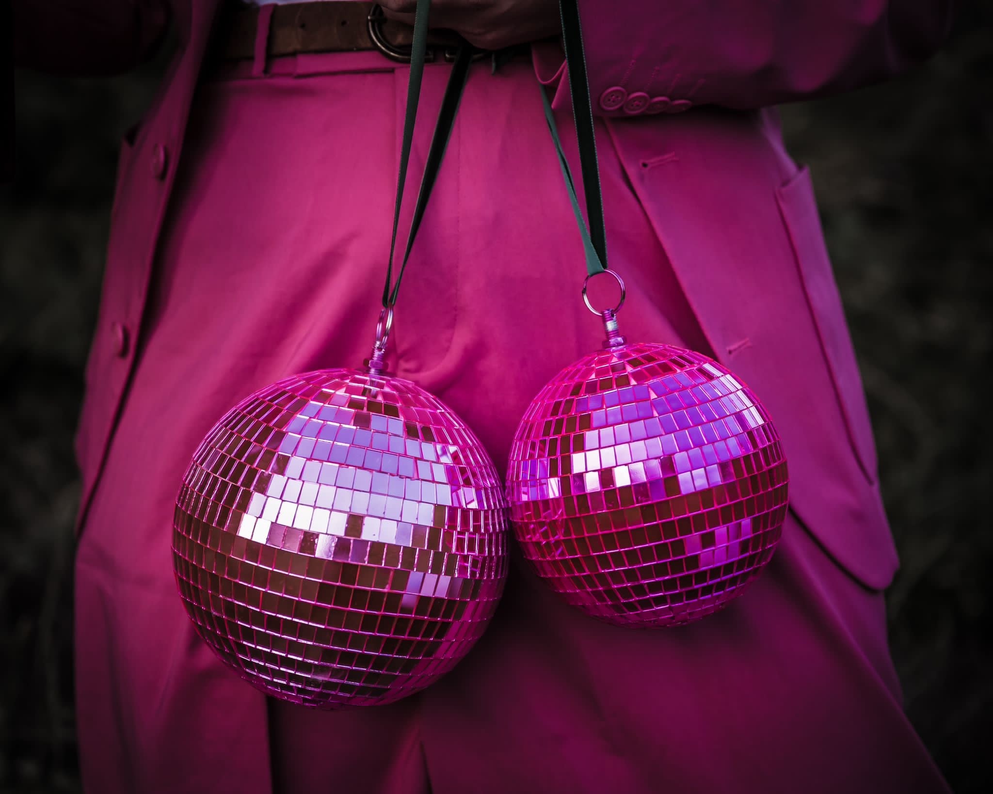 Pink Disco Ball- 6 inch