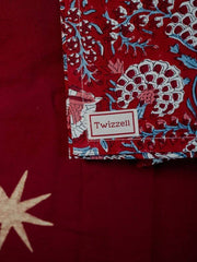 Merlot and Gold Star Tablecloth