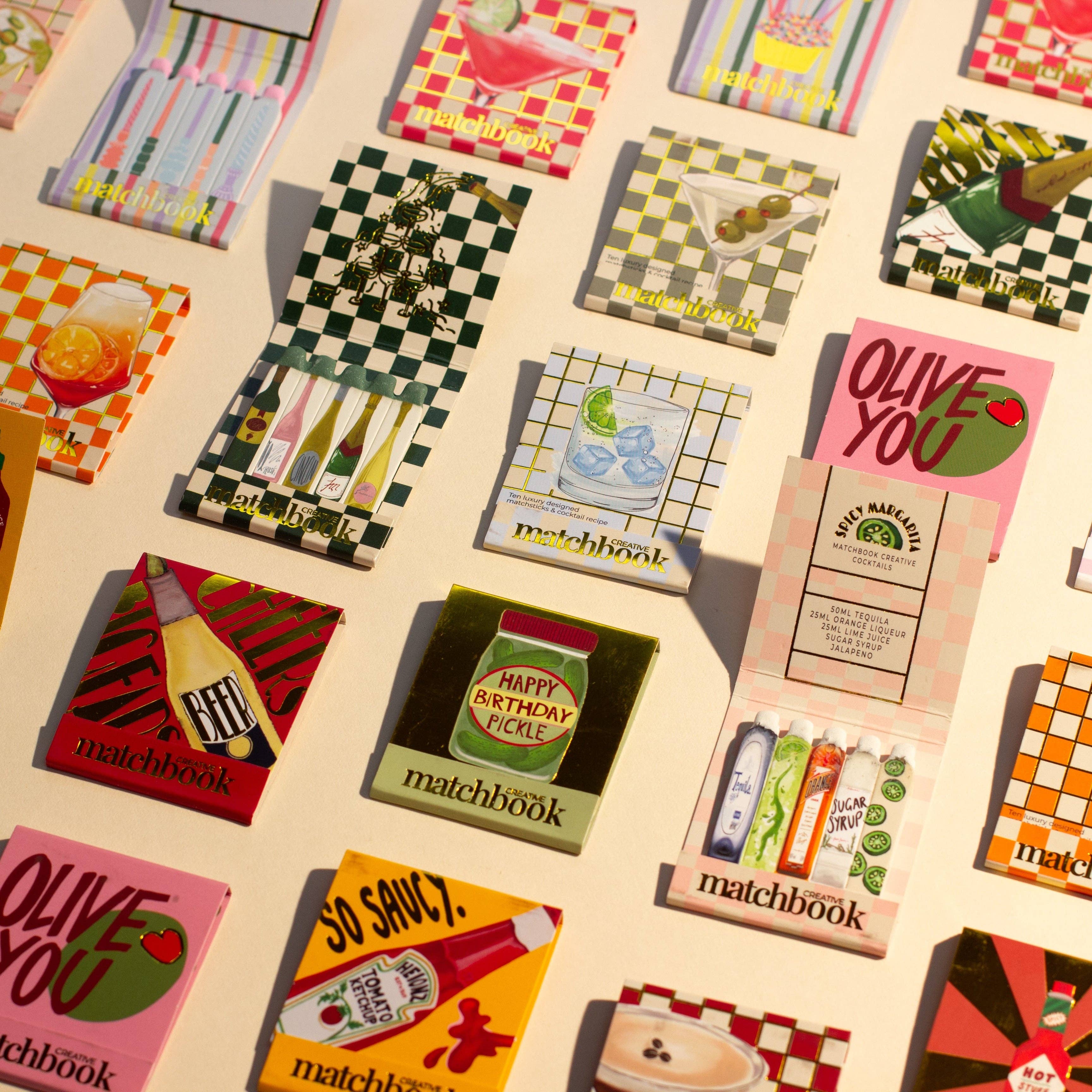 Martini Ingredients Matchbook