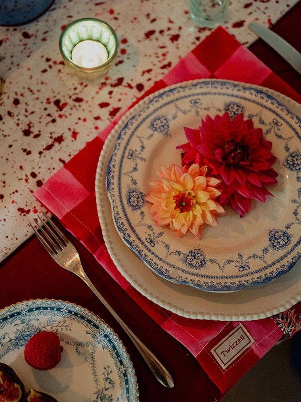 Merlot and Gold Star Tablecloth