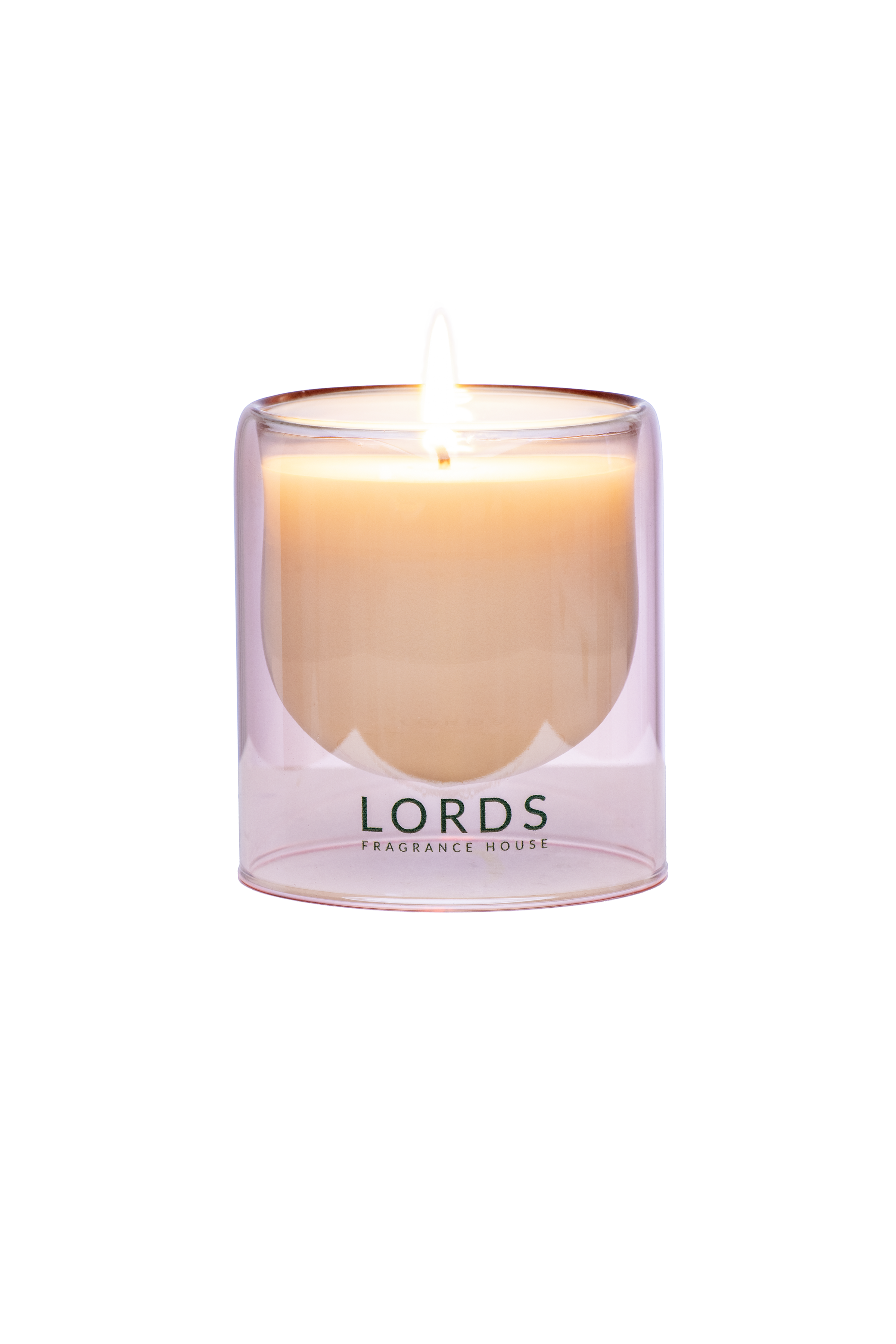 Cotswold Pink Bubble Glass Candle