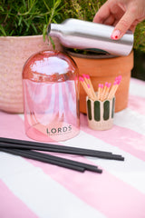 Limited Edition Pink Bubble Glass Reed Diffuser