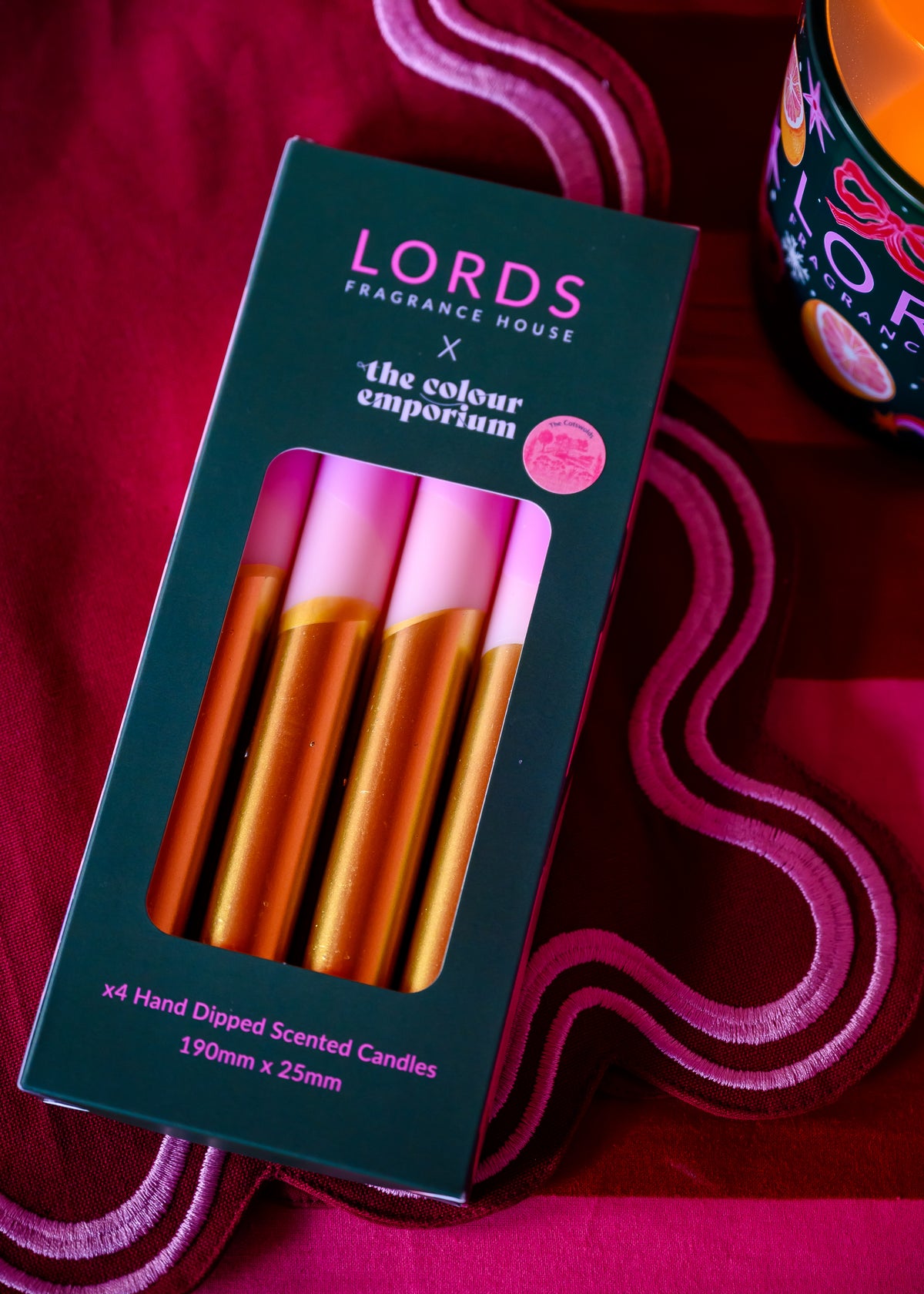 Cotswold scented hand dipped taper candles