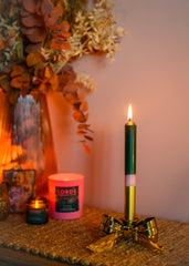 Brass Bow Candle Holders