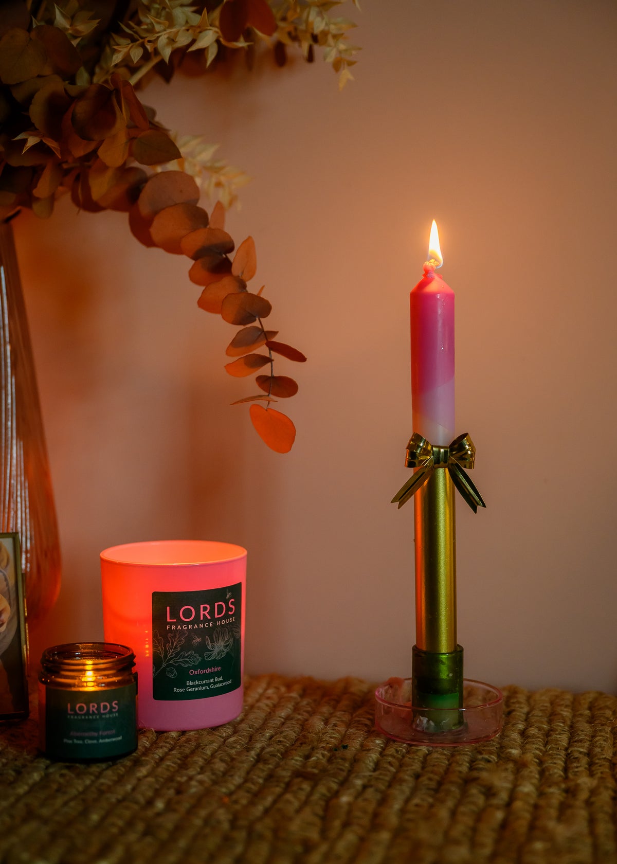 Brass Bow Candle Pins