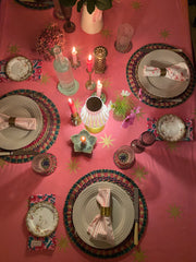Pink Gold Star Tablecloth
