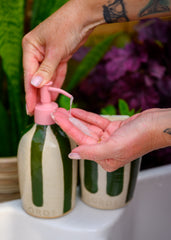 Ceramic Stripe Soap Vessel