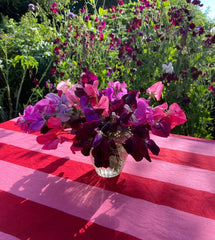 Pink & Red Stripe Tablecloth