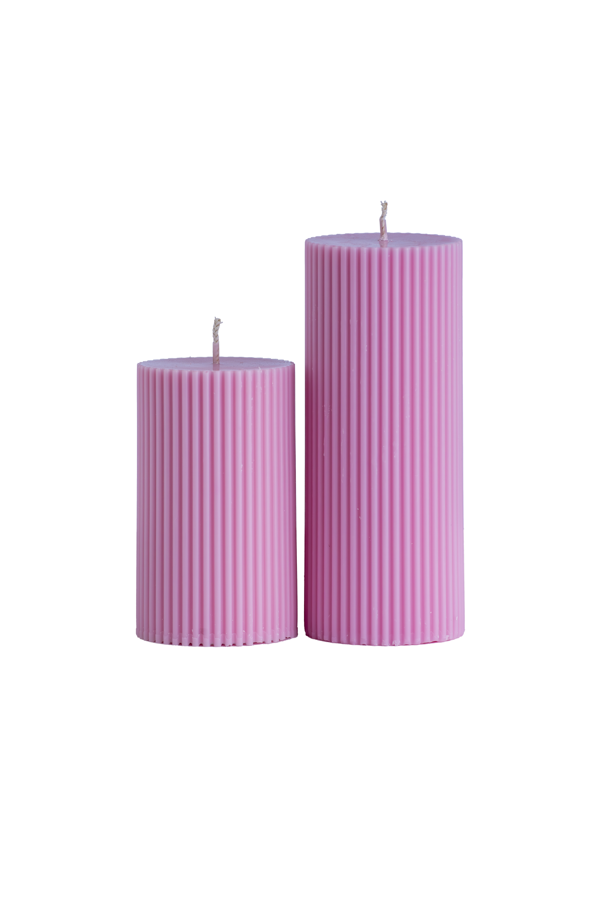 Pink Ribbed Pillar