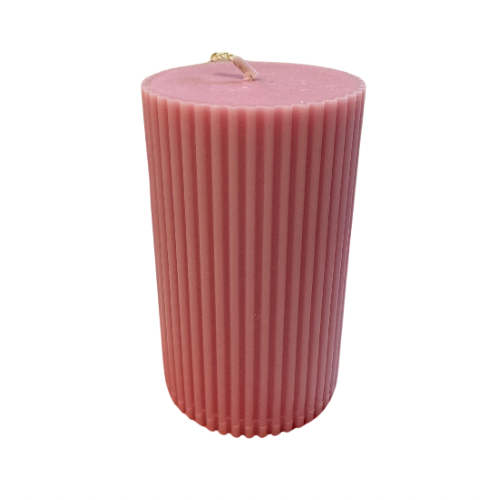 Pink Ribbed Pillar