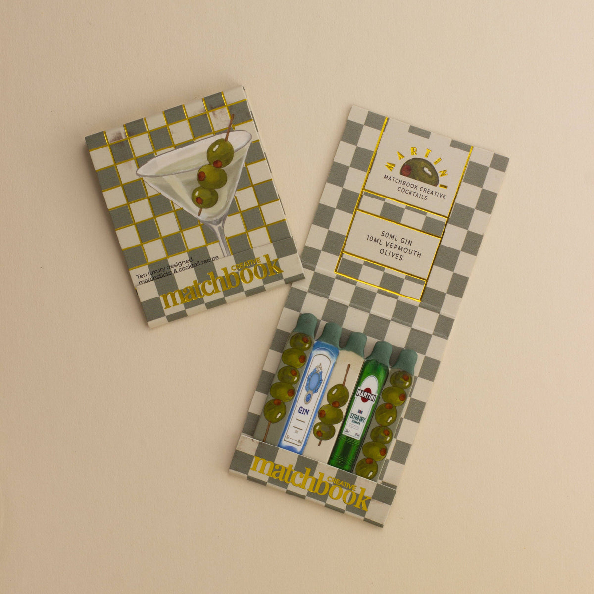 Martini Ingredients Matchbook