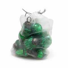 Classic Green 1" Mouth-Blown Glass Baubles (Bag of 12)