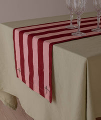 Table Runner - Bold Stripe Burgundy