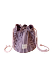 TBCo Cotton Wash Bag in Burgundy Stripe