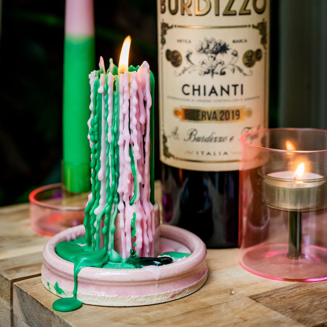 Drippy candle holder